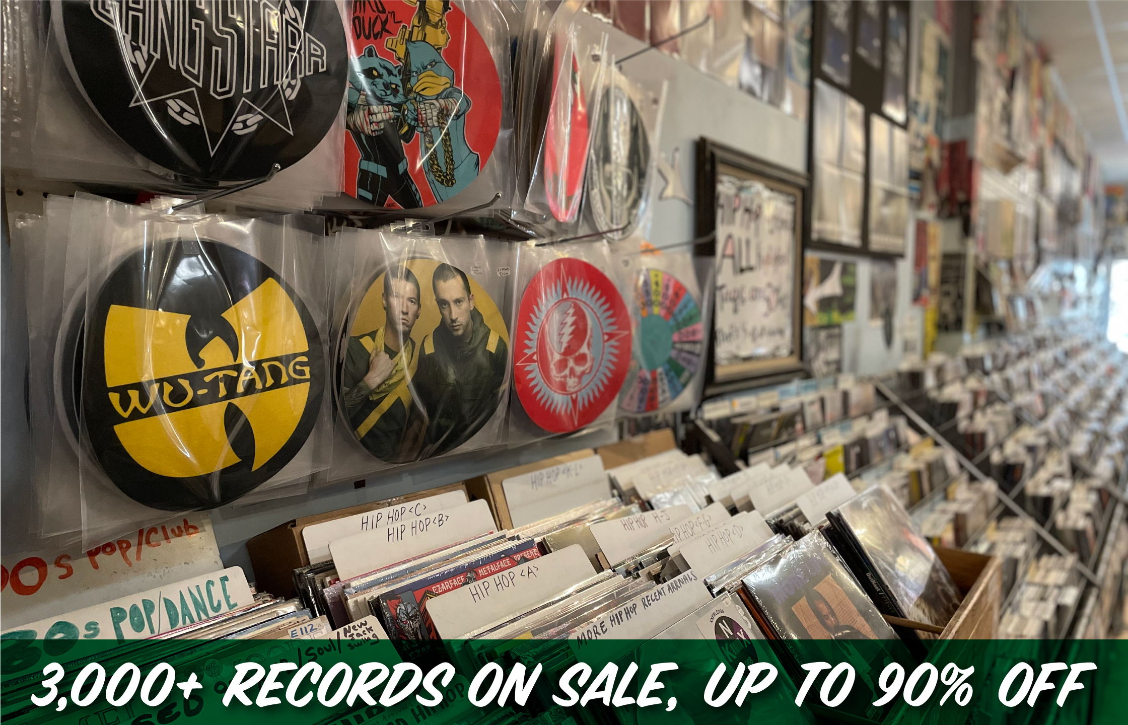 3,000+ records on sale, up to 90% off
